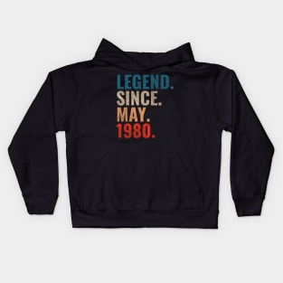 Legend since May 1980 Retro 1980 Kids Hoodie